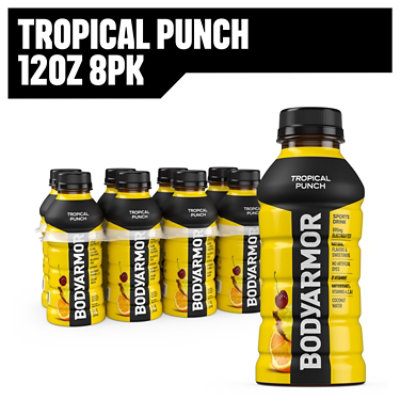 BODYARMOR Tropical Punch Electrolyte Sports Drink Bottles Pack - 8-12 Fl. Oz.