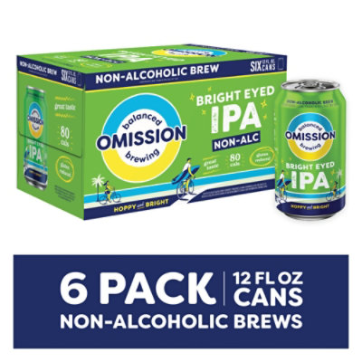 Omission Bright Eyed Non Alcoholic IPA In Cans - 6-12 Fl. Oz. - Image 1