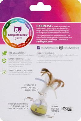 SmartyKat Silly Spinner Electronic Motion Toy Feather Twirl - Each - Image 3