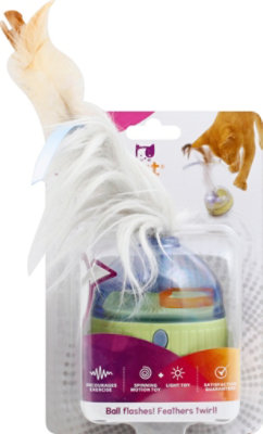 SmartyKat Silly Spinner Electronic Motion Toy Feather Twirl - Each - Image 2