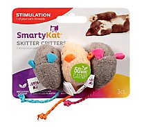 SmartyKat Skitter Critters Catnip Mice - Each
