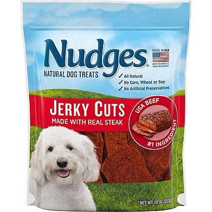 Nudges Natural Dog Treats Jerky Cuts Made With Real Steak - 10 Oz - Image 2