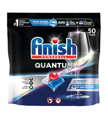 Finish Quantum Dishwasher Detergent - 50 Count - Image 1