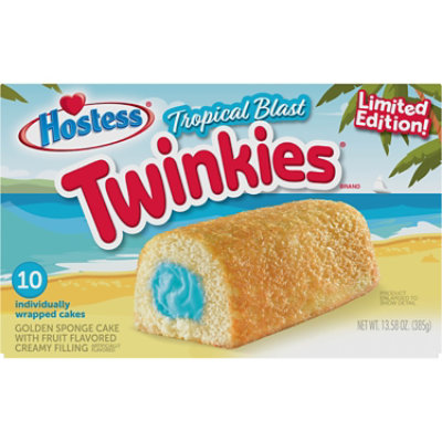 HOSTESS Tropical Blast TWINKIES Creamy Filling 10 Count -  13.58 Oz - Image 1