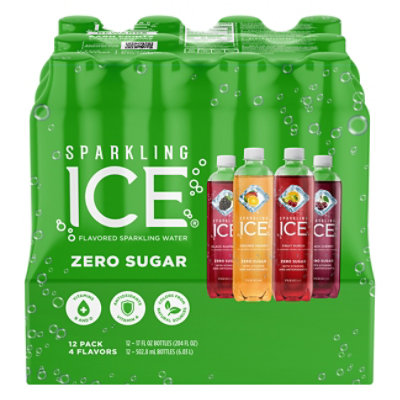 Sparkling Ice Green Variety Pack 17 Fl Oz 12 Count Black Raspberry Orange - 204 Fl. Oz. - Image 1