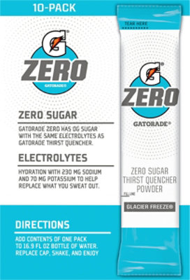 Gatorade Powder Glacier Freeze 16.9 Fl Oz 10 Count - .84 Oz - Image 5