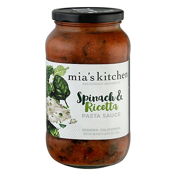 Mias Kitchen Sauce Spinach Ricotta - 25.5 Oz