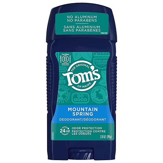 Tom's of Maine Long Lasting Wide Stick Deodorant Mountain Spring - 2.8 Oz