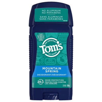 Toms Long Lasing Wide Stick Deodorant Mtn Spring - 2.8 Oz