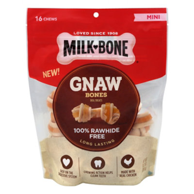 MilkBone Dog Chews Gnaw Bones Mini 16 Count 10.2 Oz Safeway