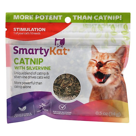 SmartyKat Catnip With Silvervine - 0.5 Oz