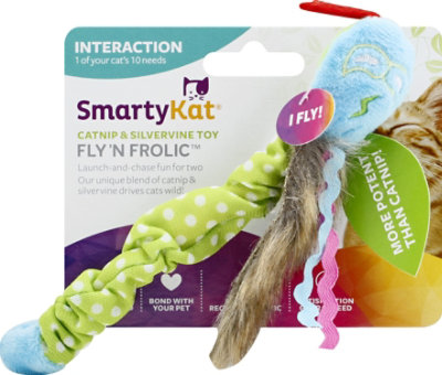 SmartyKat Fly N Frolic Cat Toy Catnip & Silvervine - Each - Image 2