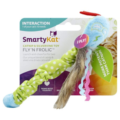 SmartyKat Fly N Frolic Cat Toy Catnip & Silvervine - Each - Image 1