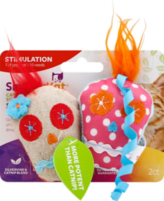 SmartyKat Skitter Skulls Cat Toy Catnip & Silvervine - 2 Count - Image 2