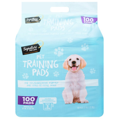 Signature Pet Care Training Pads Regular 100 Count safeway