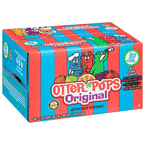 Otter Pops Original Assorted Ice Pops - 80-1 Oz