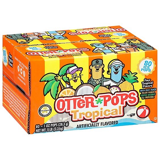 Otter Pops Tropical Ice Pops - 80-1 Oz