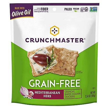 Crunchmaster Crackers Grain Free Mediterranean Herb - 3.54 Oz - Image 1