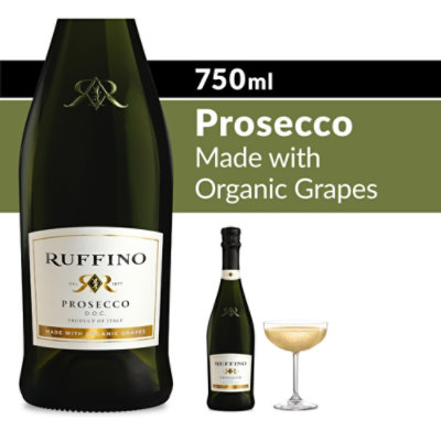 Ruffino Prosecco DOC Made With Organic Grapes Italian White Sparkling Wine - 750 Ml - Image 1