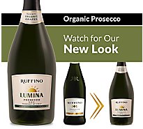 Ruffino Prosecco DOC Made With Organic Grapes Italian White Sparkling Wine - 750 Ml