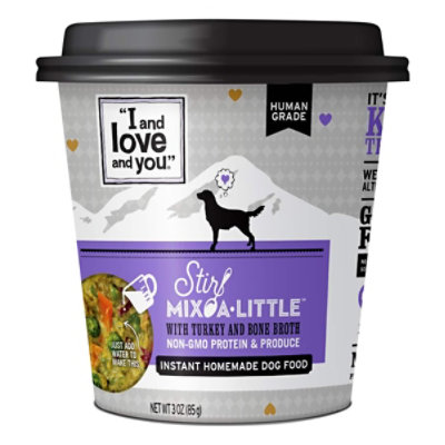 I and love and you Stir Mix A Little Dog Food With Turkey And Bone Broth - 3 Oz