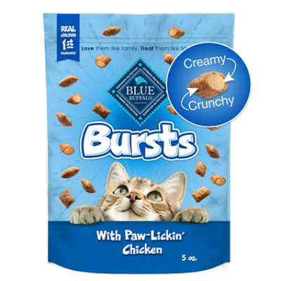 Blue Buffalo Bursts Crunchy & Creamy Cat Treats Great for Training Paw-Lickin' Chicken - 5 Oz - Image 1