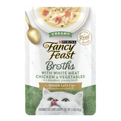 Fancy Feast Cat Food Wet Broths With White Meat Chicken & Vegetables - 1.4 Oz