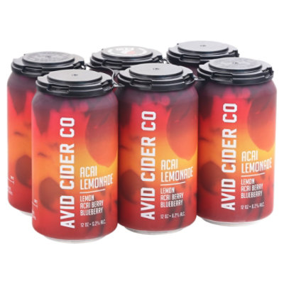 Avid Acai Lemonade In Cans - 6-12 Fl. Oz. - Image 1