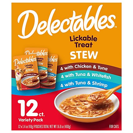 Delectables Stew Lickable Treats For Cats Variety Pack - 12-1.4 Oz - Image 2