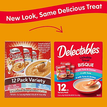 Delectables Bisque Cat Treats Tuna & Chicken Variety Pack - 12-14 Oz - Image 2