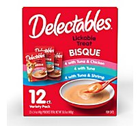 Delectables Bisque Cat Treats Tuna & Chicken Variety Pack - 12-14 Oz