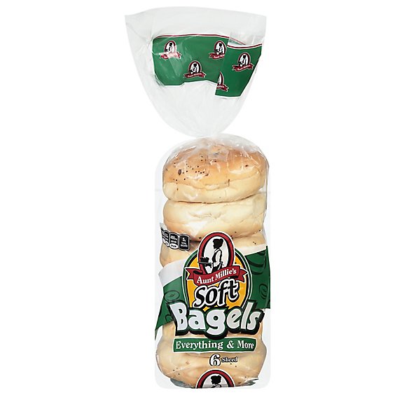 Aunt Millies Everything & More Bagels 20 Oz - 6 Count