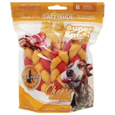 Healthy Chews Super Snaxx Twists Cheese & Bacon Small & Medium - 6 Count