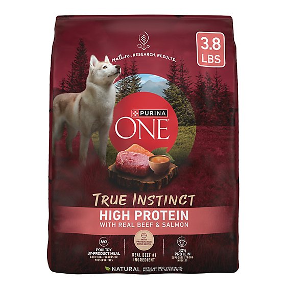 Purina ONE True Instinct Beef And Salmon Dry Dog Food - 3.8 Lb