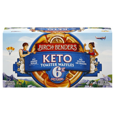 Birch Benders Toaster Waffles Keto 6 Count - 5.08 Oz