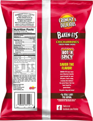 Baken Ets Fried Pork Skins Hot N Spicy - 2.125 Oz - Image 6