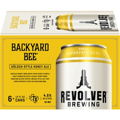 Revolver Backyard Bee Kolsch Honey Craft Beer Kolsch 4.5% ABV Cans - 6-12 Fl. Oz. - Image 3