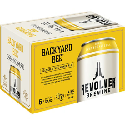 Revolver Backyard Bee Kolsch Honey Craft Beer Kolsch 4.5% ABV Cans - 6-12 Fl. Oz. - Image 2