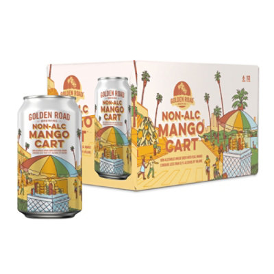 Golden Road Mango Cart Non Alcoholic Wheat Brew Cans - 6-12 Fl. Oz. - Image 2