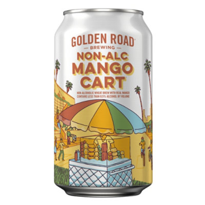 Golden Road Mango Cart Non Alcoholic Wheat Brew Cans - 6-12 Fl. Oz. - Image 3