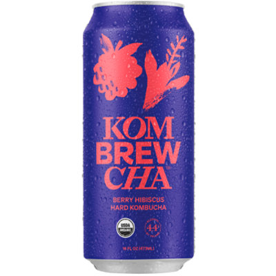 Kombrewcha Berry Hibiscus Hard Kombucha Can - 16 Fl. Oz. - Image 1