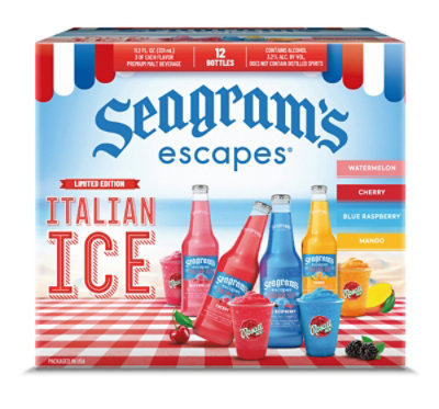 Seagrams Escapes Italian Ice Variety - 12-12 Fl. Oz. - Image 2