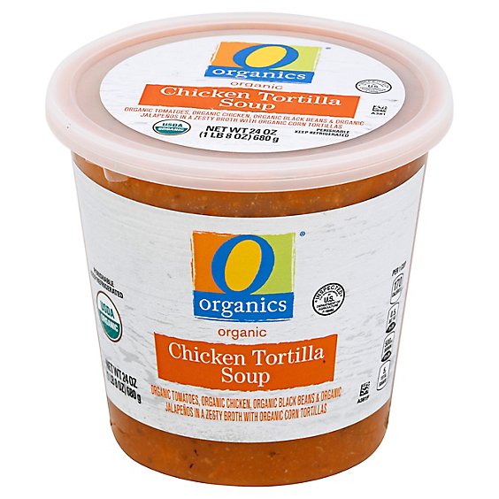 O Organics Soup Chicken Tortilla - 24 Oz