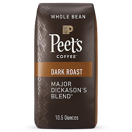 Peet's Coffee Major Dickasons Blend Dark Roast Whole Bean Coffee Bag - 10.5 Oz - Image 1