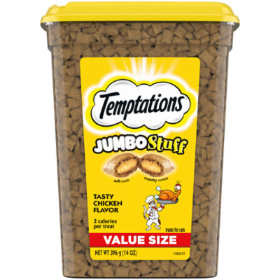 Temptations JUMBO Stuff Crunchy And Soft Tasty Chicken Flavor Cat Treats - 14 Oz