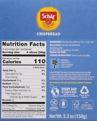 Schar Cracker Bread Crisp - 5.3 Oz - Image 6