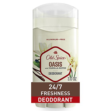 Old Spice Oasis Vanilla Notes Scent Inspired By Nature Deodorant For Men - 3 Oz