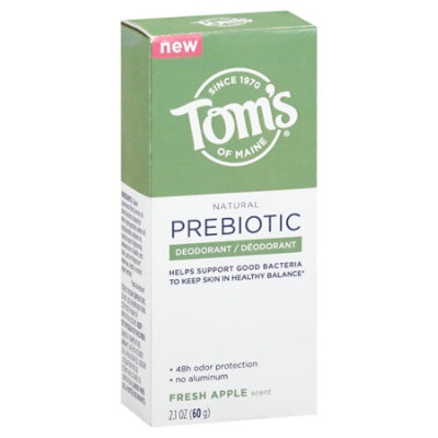 Toms Prebiotic Fresh Apple Deodorant - 2.1 Oz
