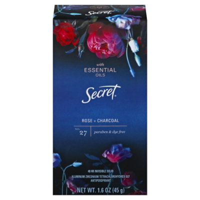 Secret Anti Perspirant Invisible Solid Spray with Essential Oils Rose + Charcoal - 1.6 Oz - Image 3