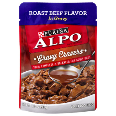 Alpo Gravy Cravers Dog Food Wet Roast Beef In Gravy 3.5 Oz Haggen